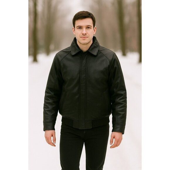 Wilsons Leather Jacket Mens Large Bomber Thinsulate Ultra Insulation Liner Vest - Picture 1 of 15